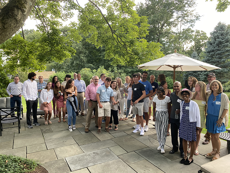 Send-off event in Connecticut, hosted by Steve and Suzy Lukens P’23 with Chris Lukens ’23