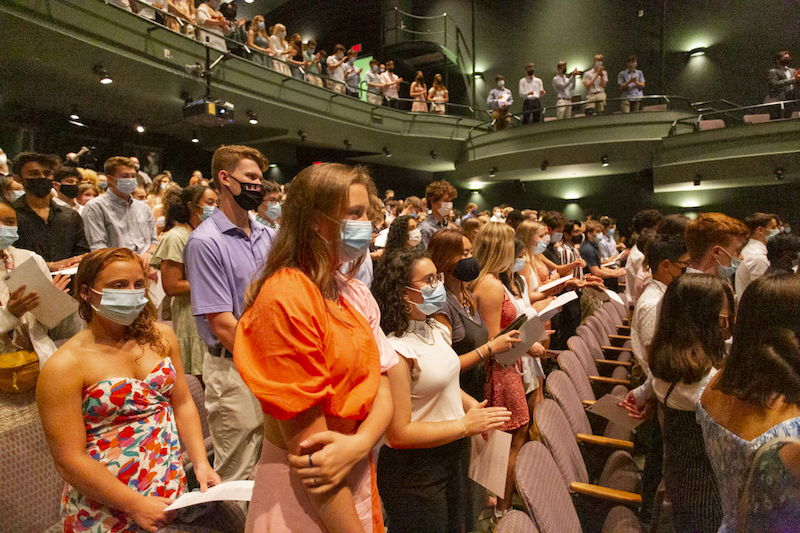 The Class of 2025 in Pickard Theater for Convocation 