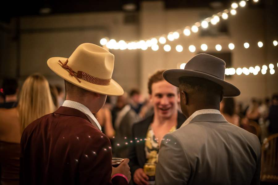 Two hatted partiers