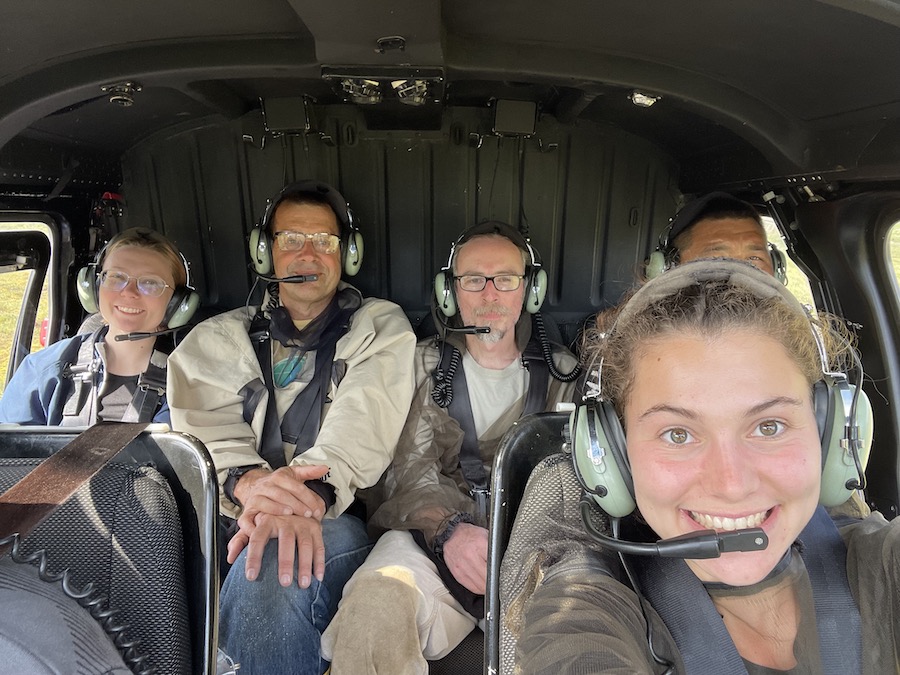Helicopter selfie