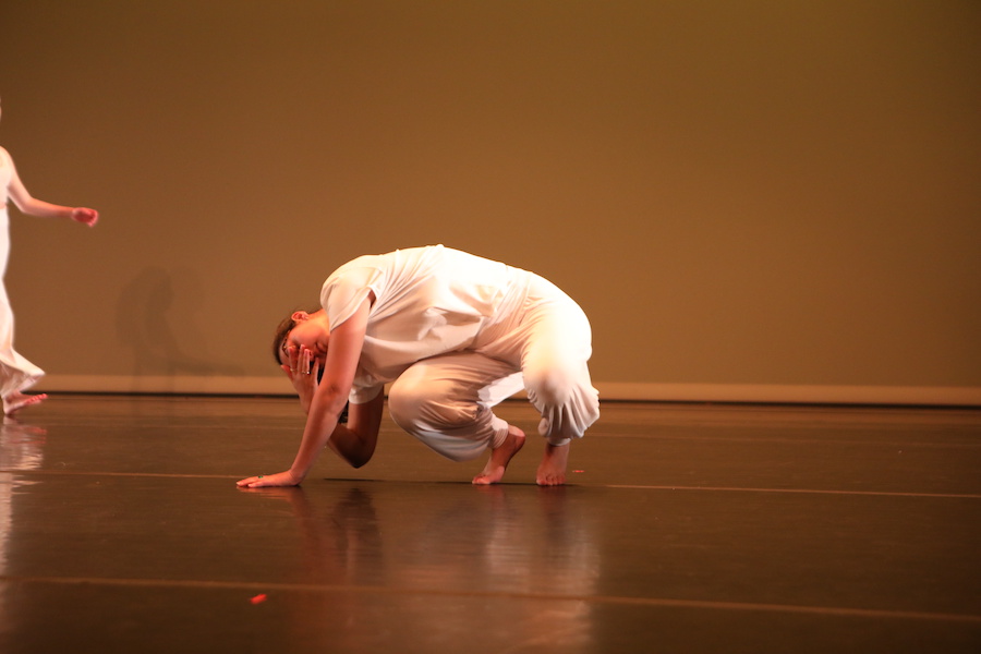 Student dancers in white