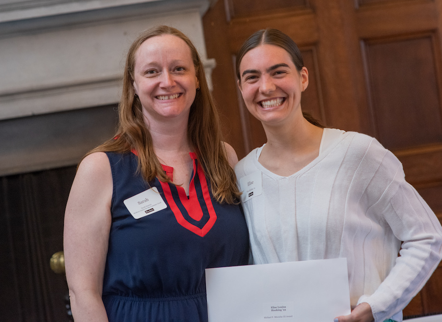 McKeen Center Director Sarah Seames and Elise Hocking