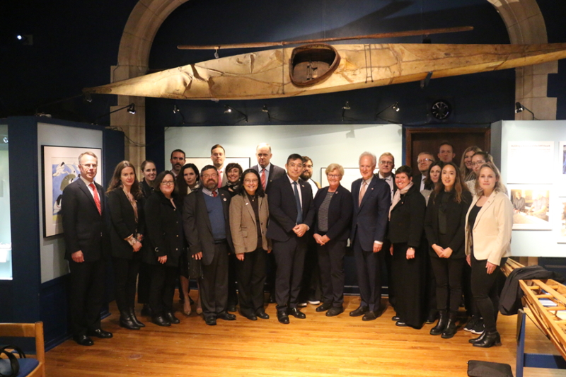 US-Greenland delegates at Arctic museum