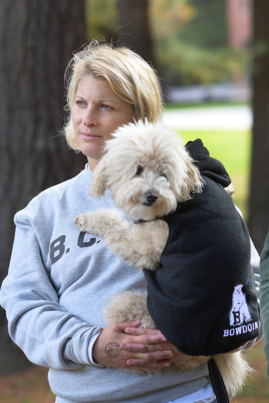 A tired pooch gets a lift