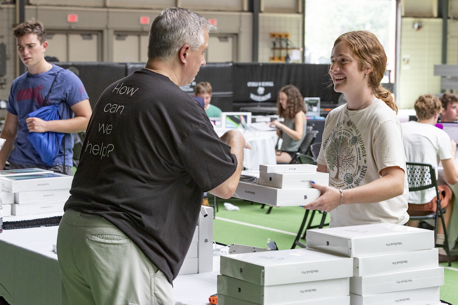 iPad, MacBook pick-up at Farley Field House.