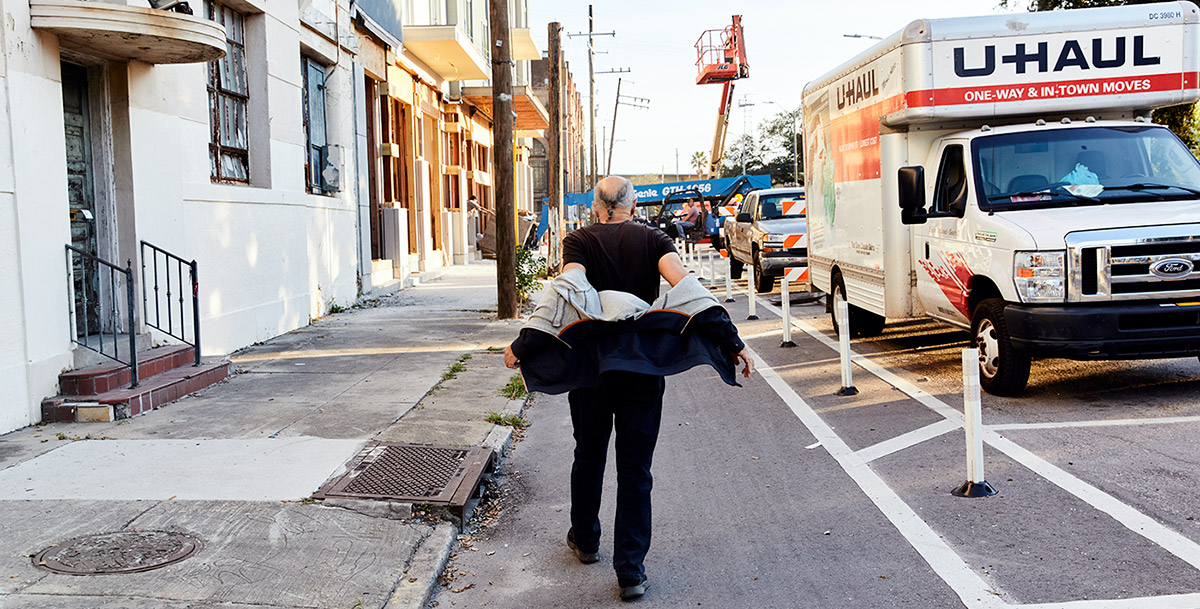 Walking the streets in New Orleans