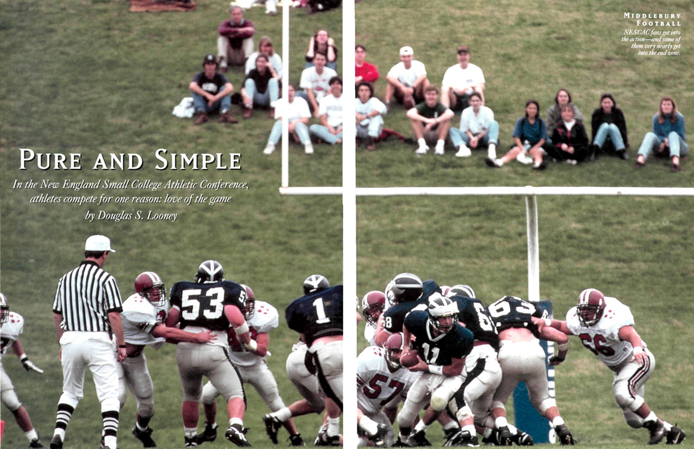 Sports Illustrated spread with the "Pure and Simple" story of NESCAC sports.