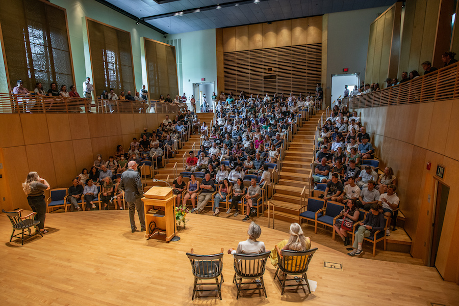Studzinkski Hall filled with an audience at the President's welcome