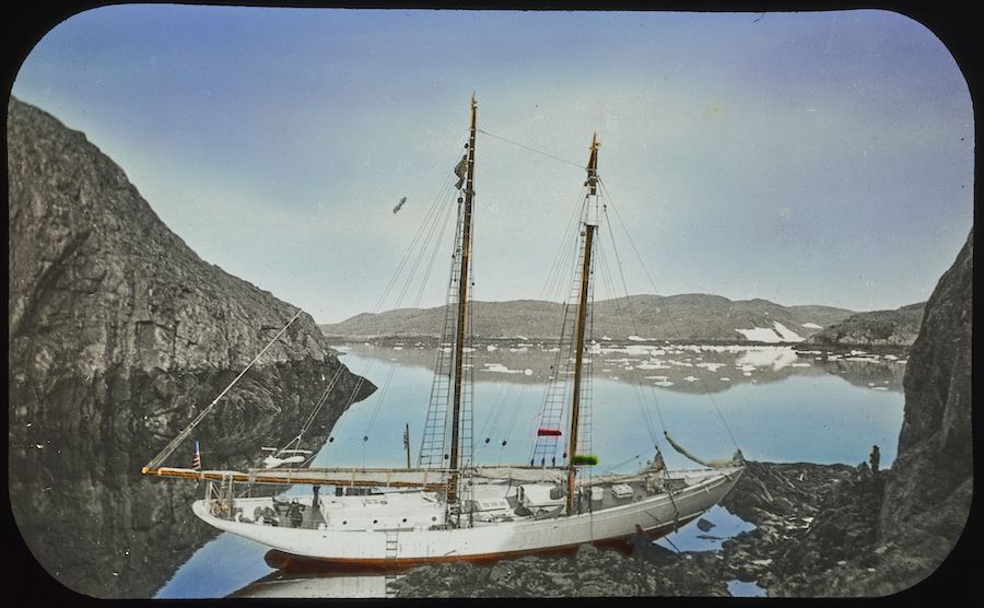Bowdoin Grounded Out at Port Burwell, Labrador, Donald Baxter MacMillan, 1934.