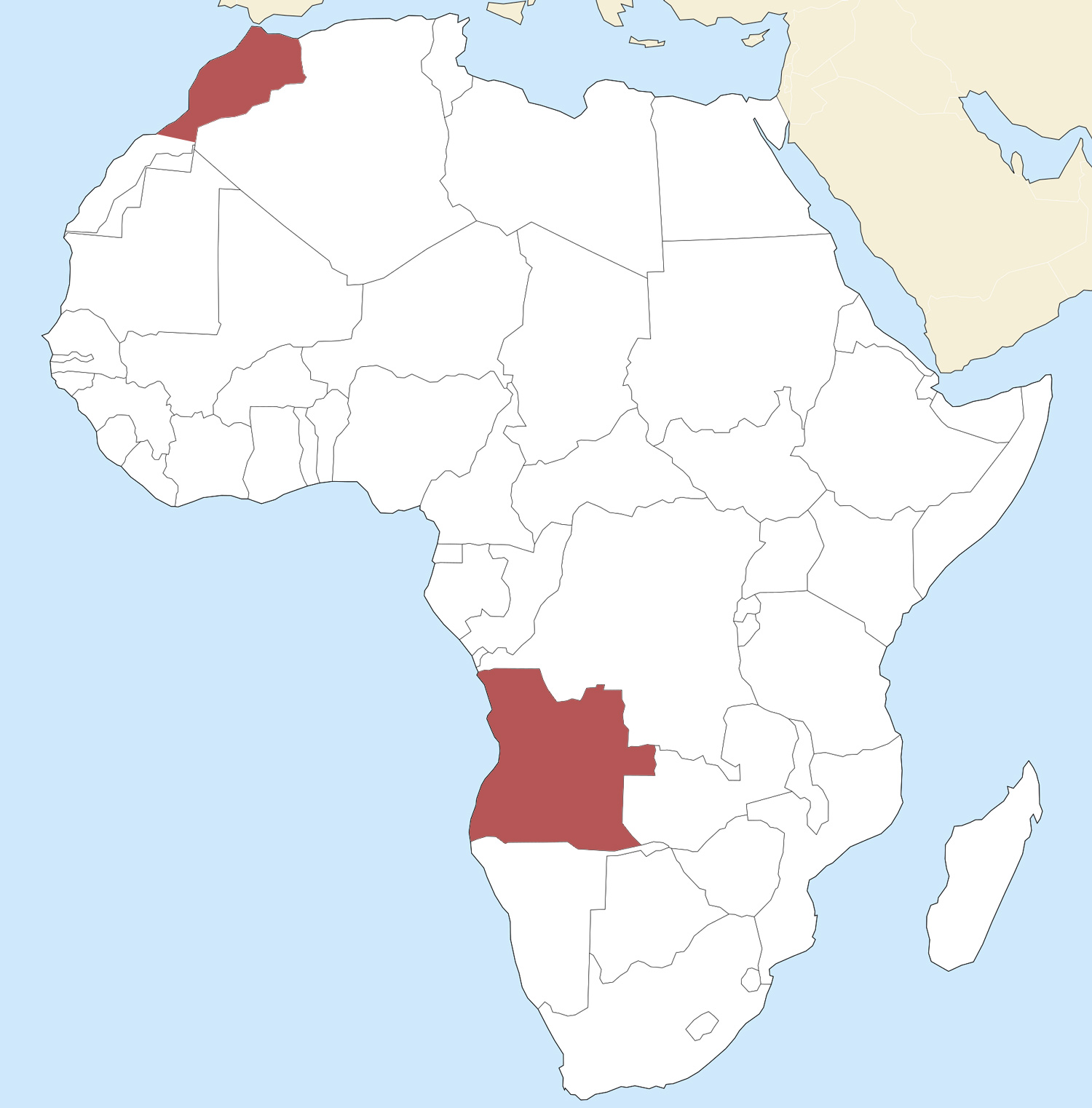 angola and morocco