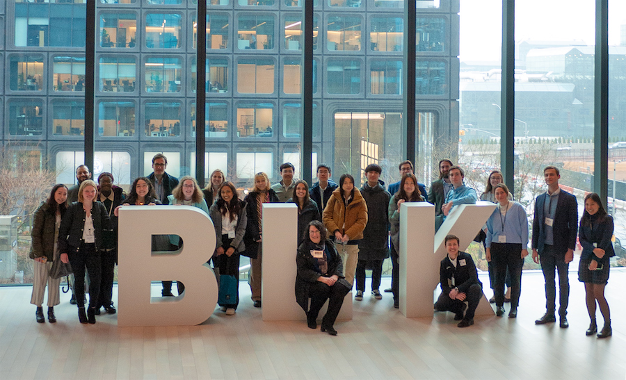 Students pose at BlackRock