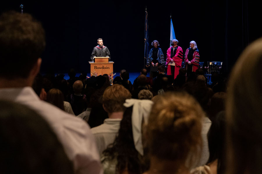 Oliver Goodrich gives the invocation