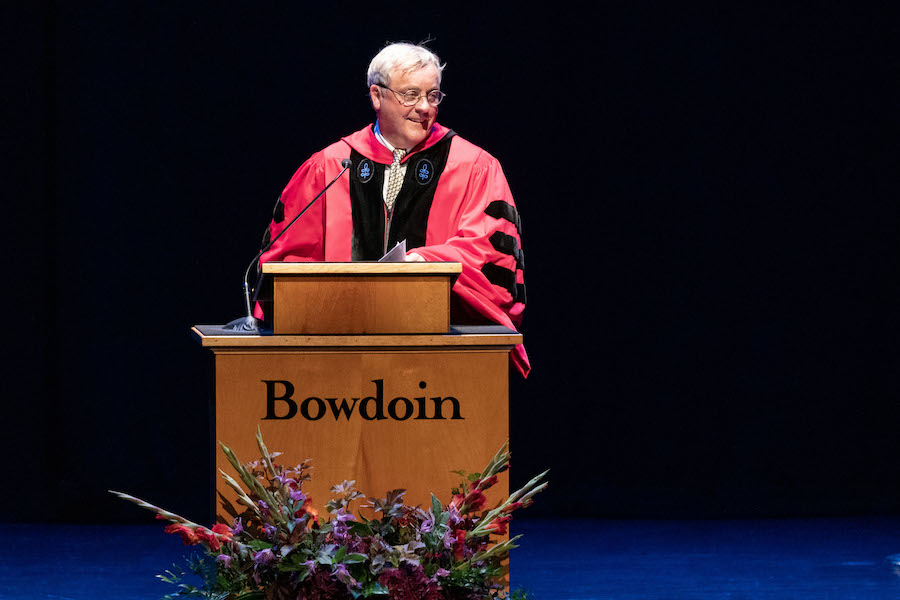 Henry Laurence gives his address