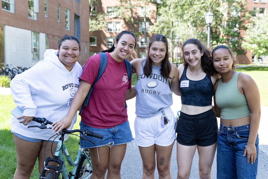 A group of students pose