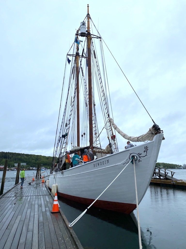 Bowdoin schooner docked at Boothbay