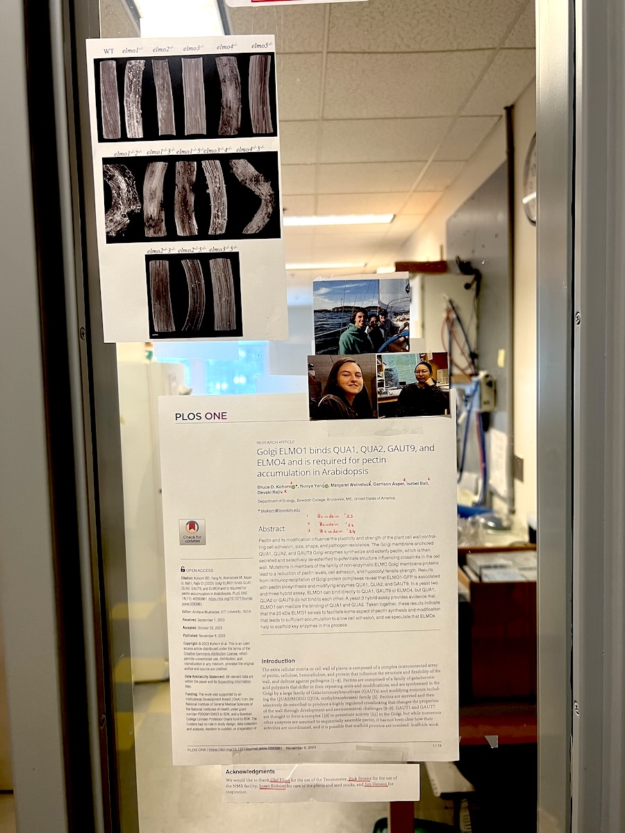 The new article taped to the lab door