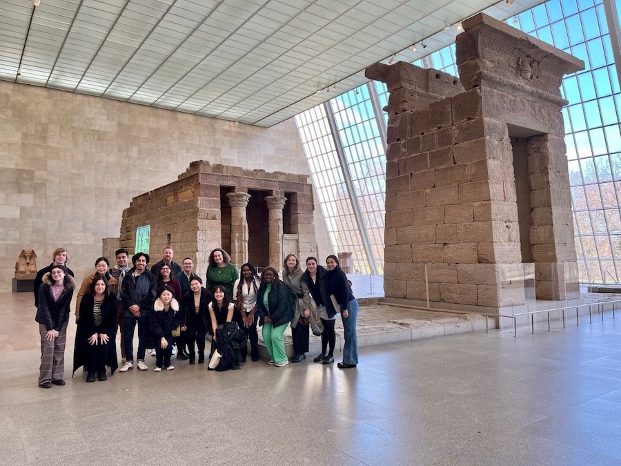 The group at the Met, posing in the Egyptian gallery