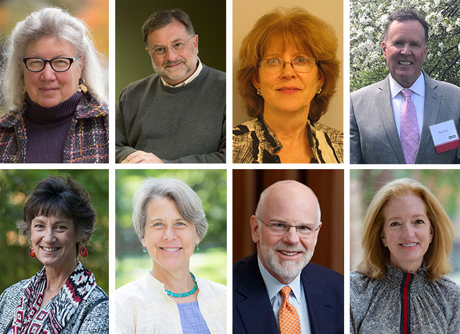 (Clockwise from upper left) Cindy Bessmer, Ken Cardone, Marjorie Hassen, Ron Kay, Anne Springer, Clayton Rose, Liza Nelson, MaryBeth Mathews.