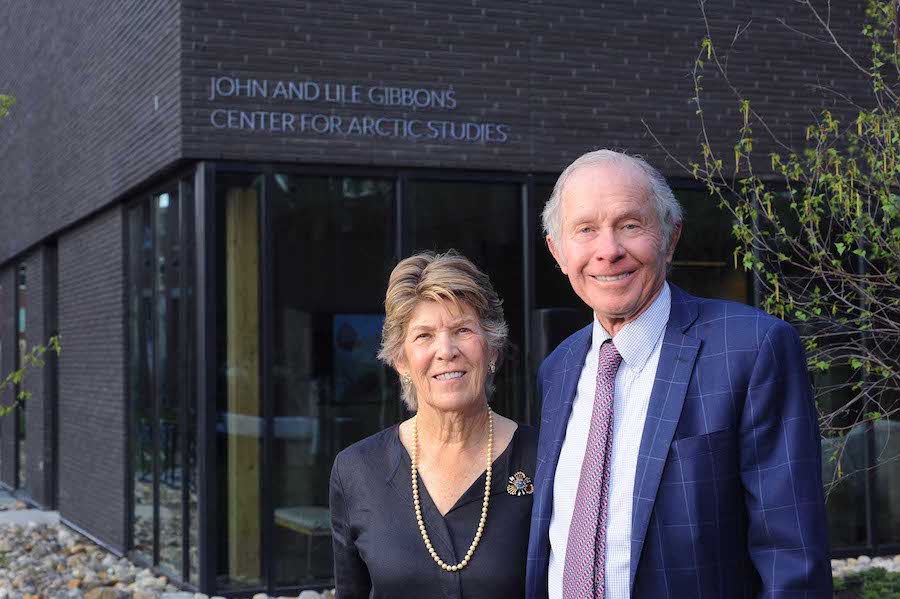 John and Lile Gibbons at the dedication