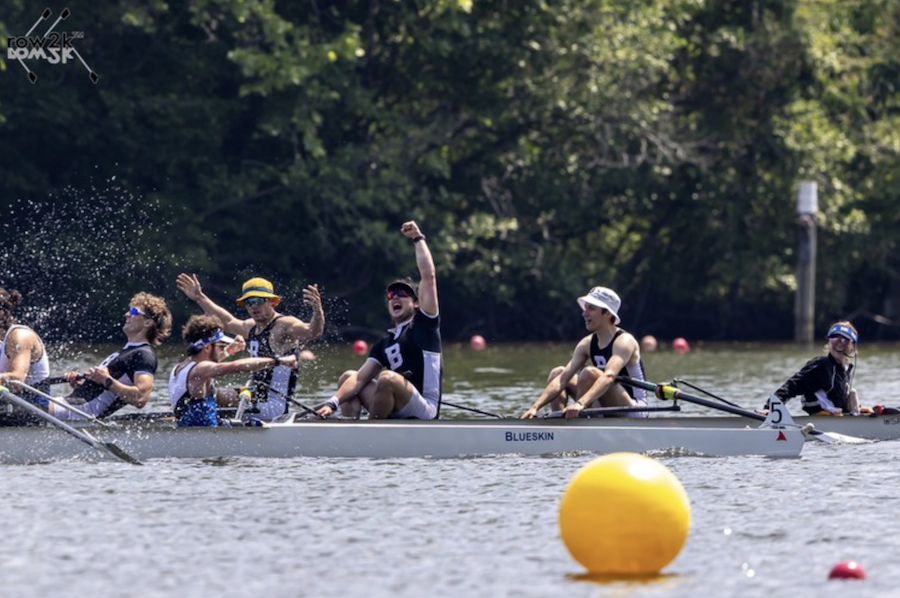 Men's rowing post-victory
