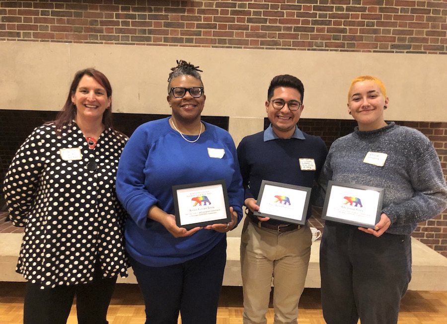 Kate Stern, Prof. Ervin, Luis Miguel Guerrero ’20 and ?