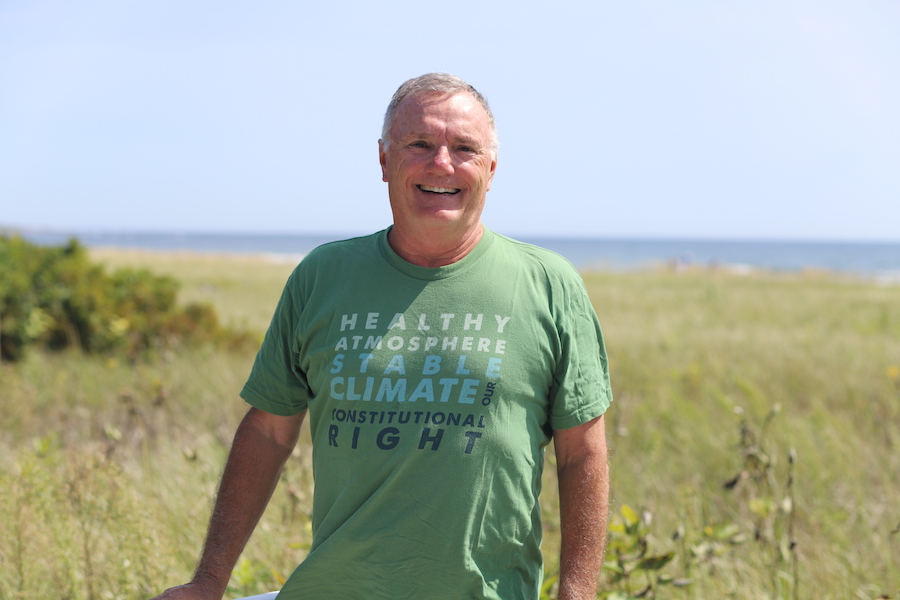 Phil Gregory at his cottage in Kennebunkport, Maine