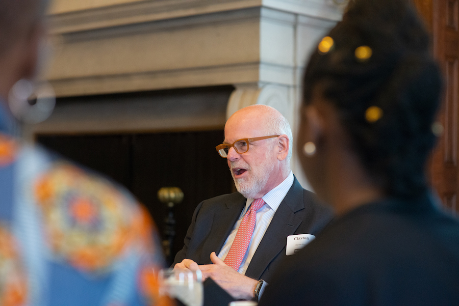 President Rose at his table