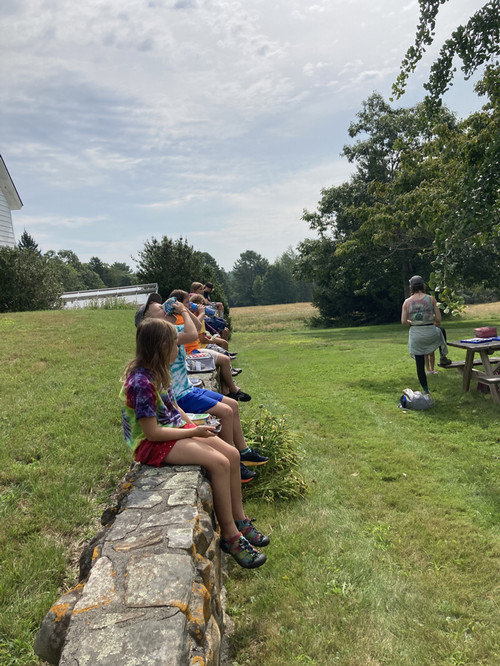 SCSC day camp kids snacking