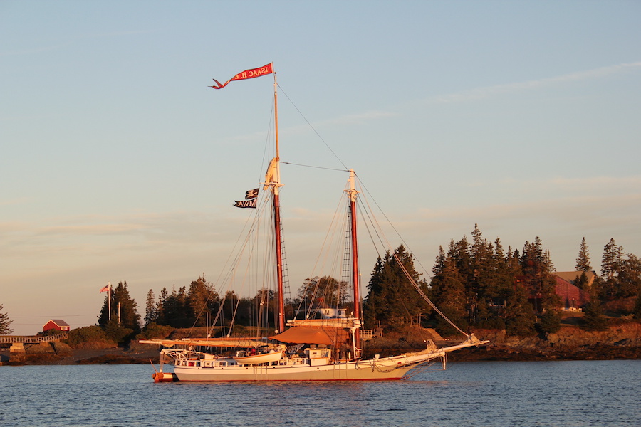 Schooner at sunset, in 2014