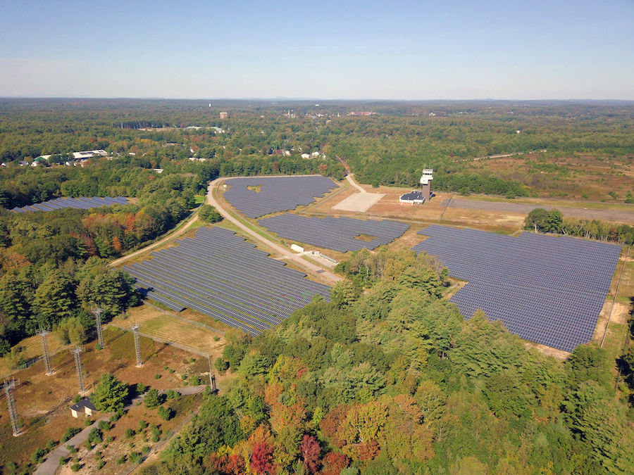 Solar array at the former Navy base.