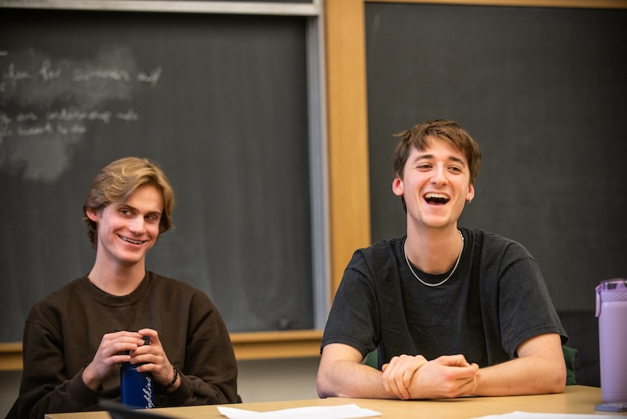 More students present on a panel