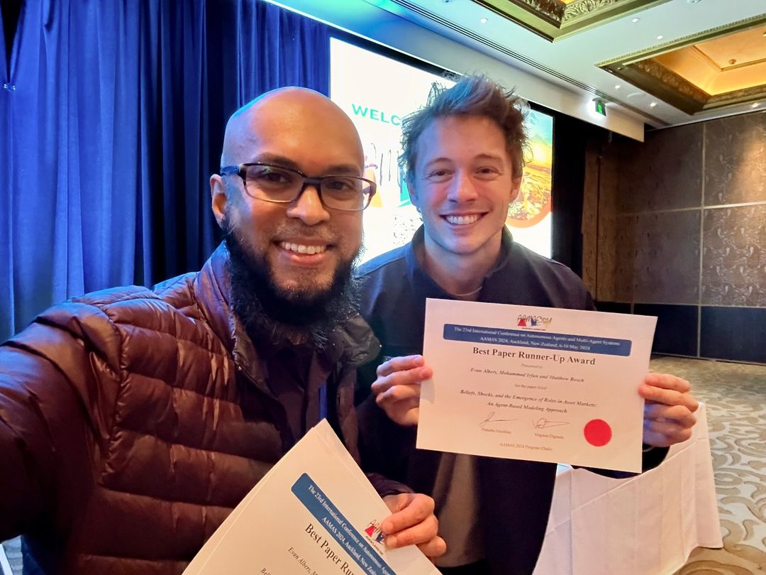 Professor Irfan and Evan Albers '23