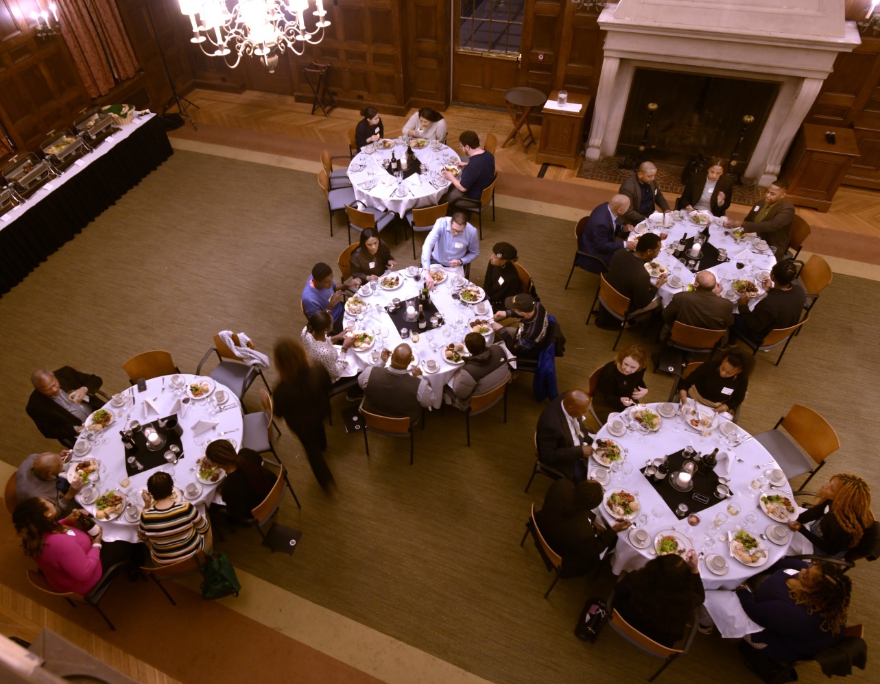 Dining in Moulton, aerial view