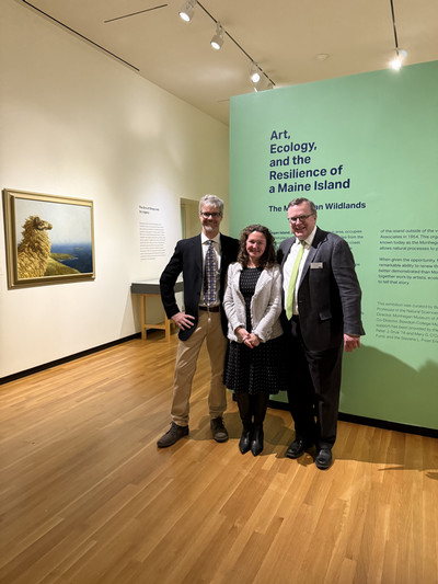 Barry Logan, Jennifer Pye, and Frank Goodyear host Monhegan art show - portrait image