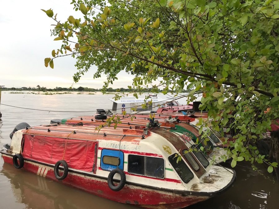 The boats or “chalupas” used to travel to Sucre, a town the department of Sucre, northern Colombia, and through La Mojana, the huge body of water where the town is located.