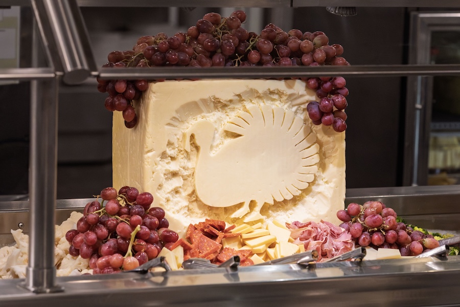 The cheese sculpture