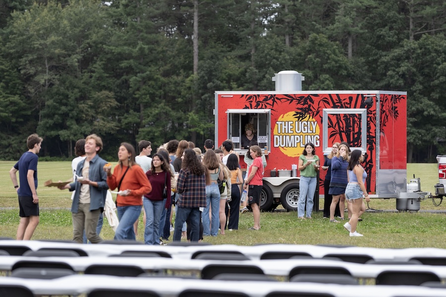 Bowdoin cookout scene