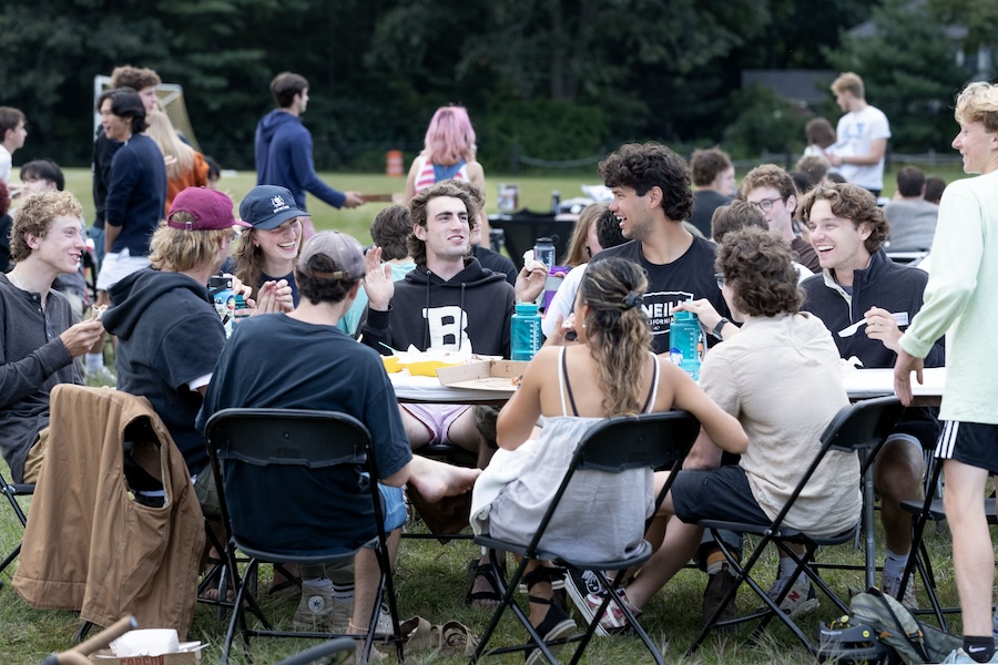 Bowdoin cookout scenes
