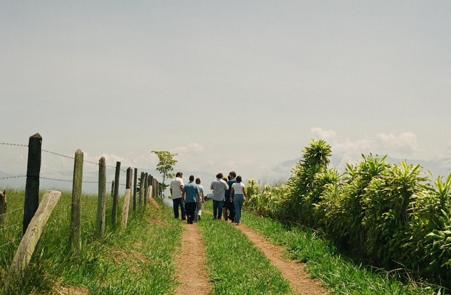 students visit a farm in brazil