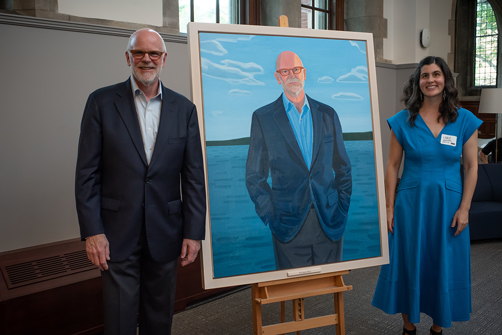 Clayton Rose portrait - with Clayton Rose and artist Lance Wurzel