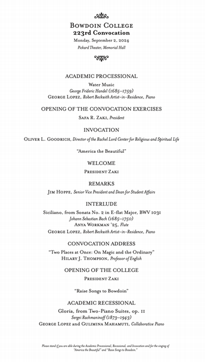screenshot of 2024 convocation program cover