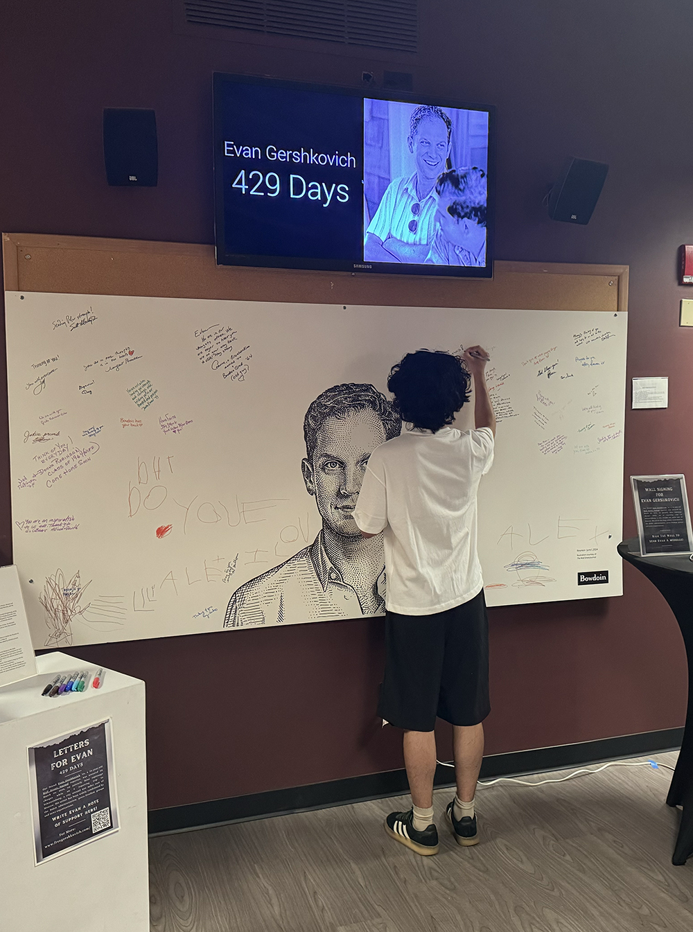 Evan Gershkovich counter in Smith Union