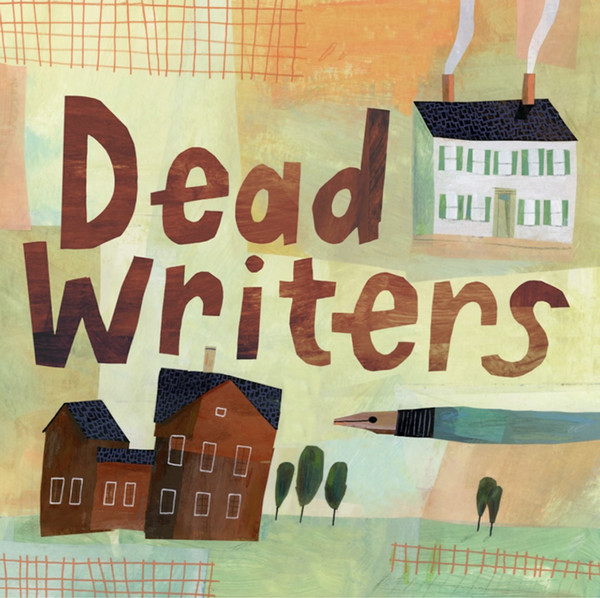 graphic logo for dead writers podcast