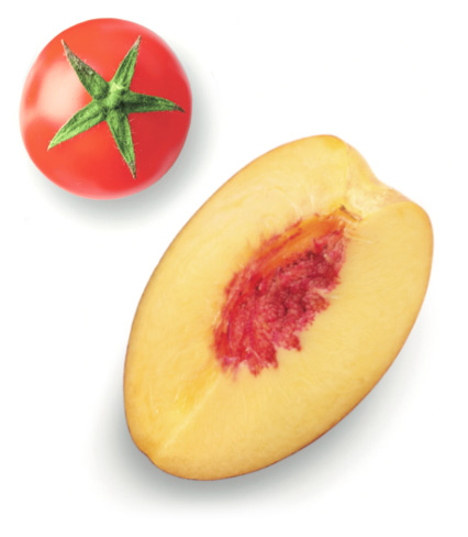 tomato and peach