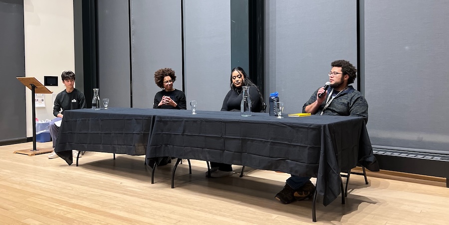 Panelists Johnson, Lowe, and Jabari