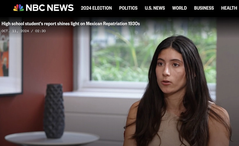 tamara gisiger '28 interviewed on NBC - screengrab