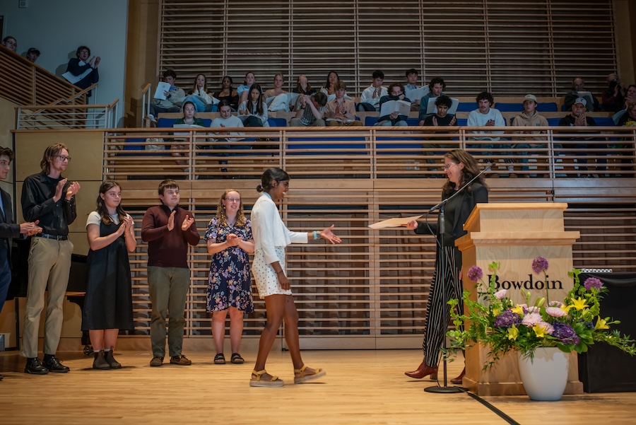 Jennifer Tabeck hands out math prizes