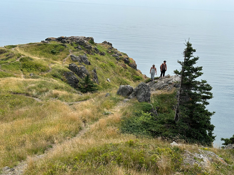 students at grand manan NB on clifftop