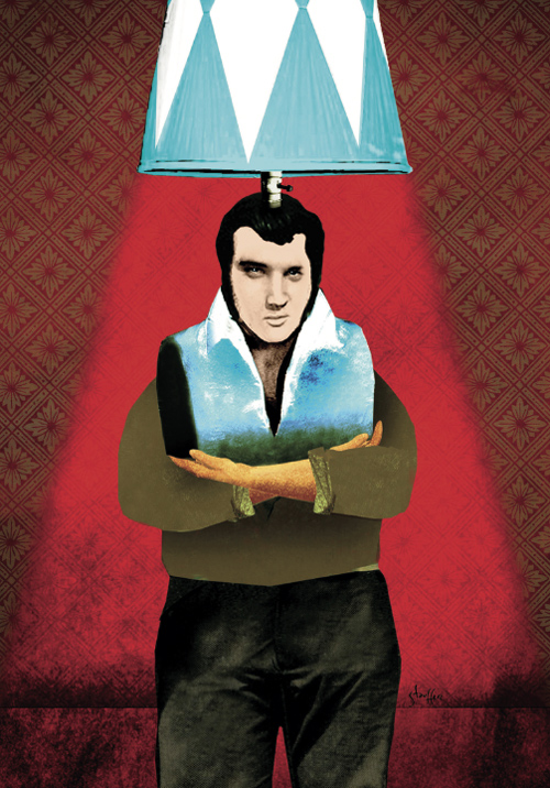 Elvis Presley illustration by Brian Stauffer
