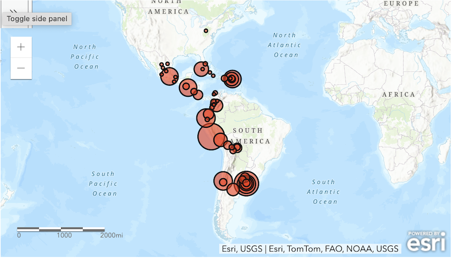 Map of boom